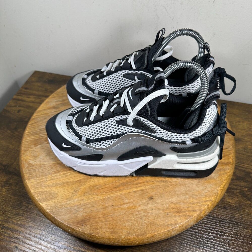 Nike Air Max Furyosa Silver Black Mesh Womens Size 7 Shoes Sneakers DC7350-001 - Picture 3 of 8